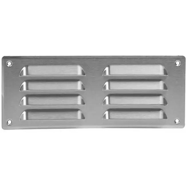 Grille de ventilation métallique carrée 260x105 mm acier inoxydable - MR26105i
