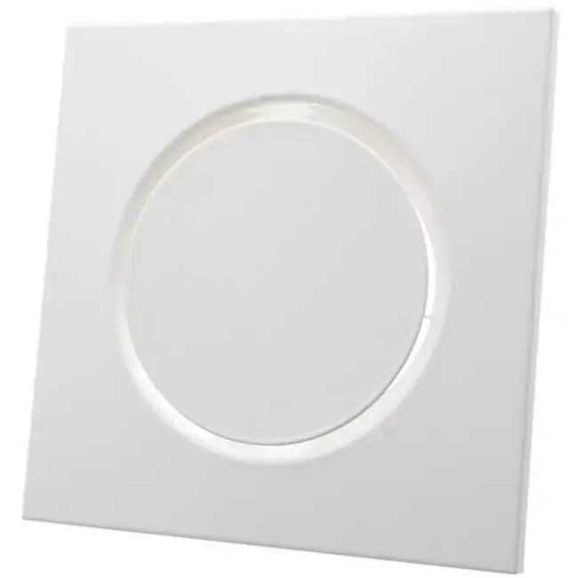 Bouche d‘extraction en métal carrée Ø 125 mm blanche avec clips - DVSQ125