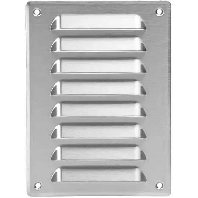 Grille de ventilation métallique carrée 140x190 mm acier inoxydable - MR1419i