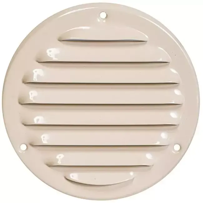 Grille de ventilation métal ronde 100 mm beige - MR100Y - RAL1015