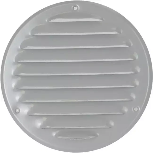 Grille de ventilation métal ronde Ø 125 mm gris - MR125P - RAL9006