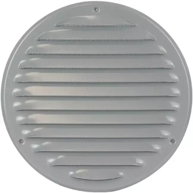 Grille de ventilation métal ronde Ø 160 mm gris - MR160P - RAL9006