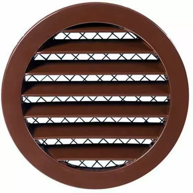 Grille aluminium Ø 160 mm marron - MRA160B - RAL8016