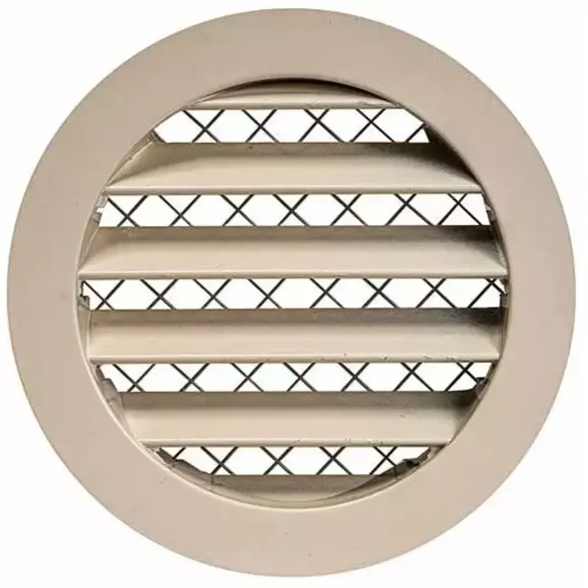 Grille aluminium Ø 160 mm beige - MRA160Y - RAL1015
