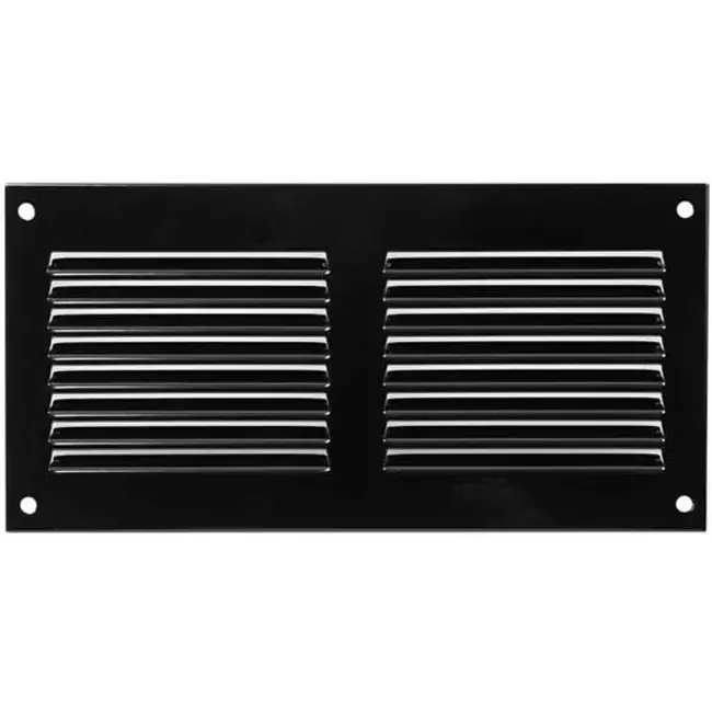 Grille métal 200 x 100 mm noir - MR2010M - RAL9005