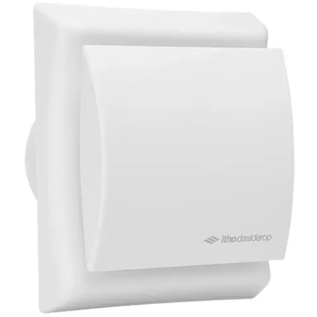 Vmc salle de bain Itho Daalderop Ø100 mm- blanc avec minuterie et capteur d‘humidité BTV-N202 H