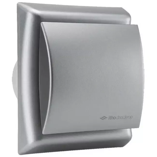Vmc salle de bain Itho Daalderop Ø100 mm- argent mat avec minuterie BTVZ-N211 T