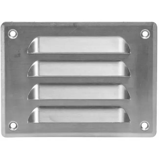 Grille de ventilation métallique carrée 140x105 mm aluminium - MR14105Al