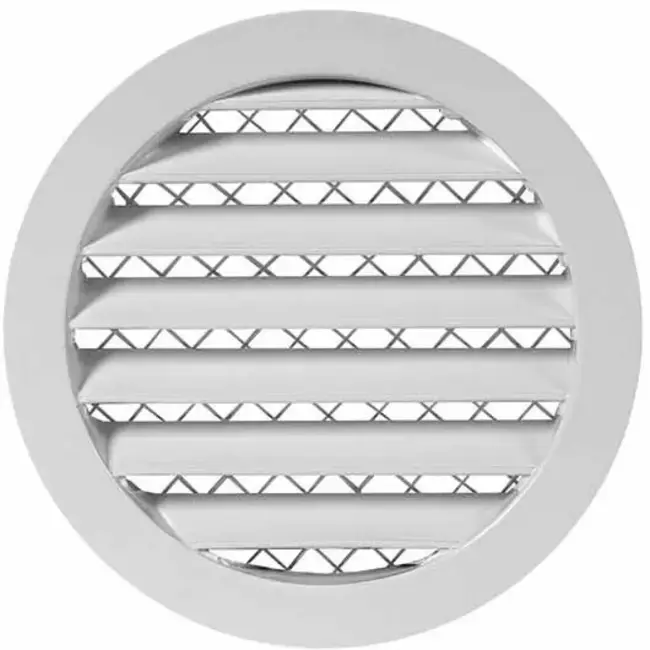 Grille aluminium Ø 125 mm blanc - MRA125W - RAL9016