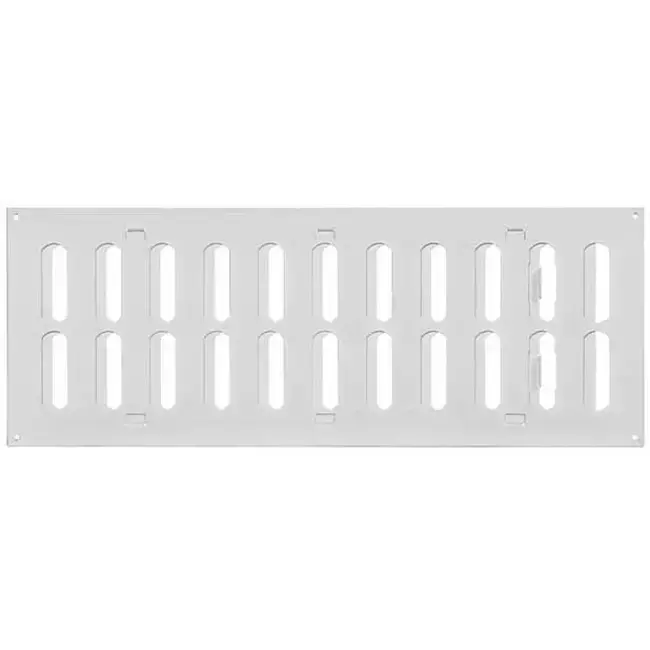 Grille métal réglable 400 x 150 mm blanc - MR4015R - RAL9016
