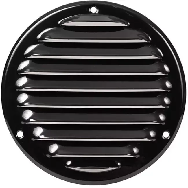Grille de ventilation métal ronde Ø 125 mm noir - MR125M - RAL9005