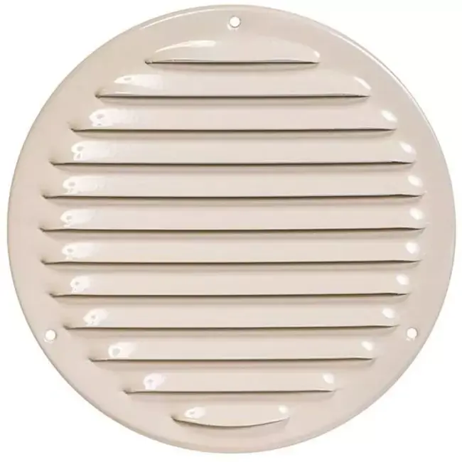 Grille de ventilation métal ronde Ø 160 mm beige - MR100Y - RAL1015