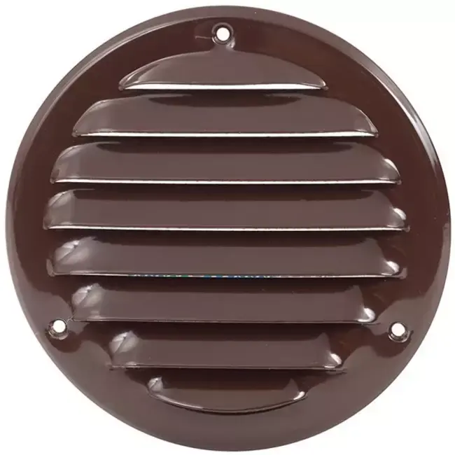 Grille de ventilation métal ronde Ø 200 mm marron - MR200B - RAL8016