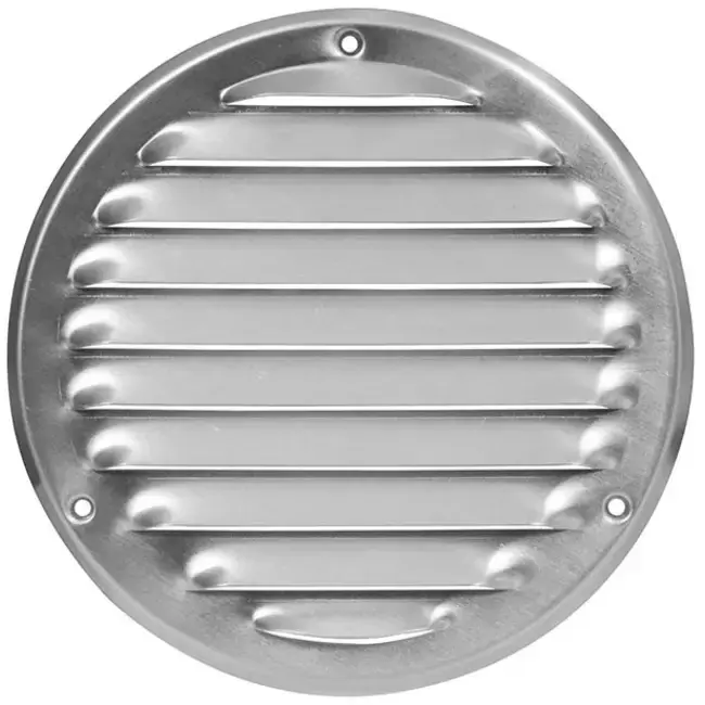 Grille de ventilation métal rond Ø 125 mm aluminium - MR125Al
