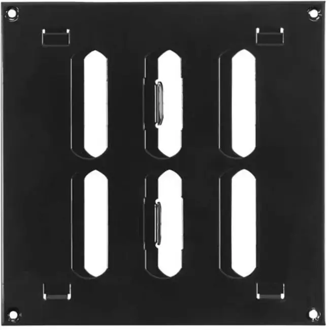 Grille métal réglable 150 x 150 mm noir - MR1515RM - RAL9005