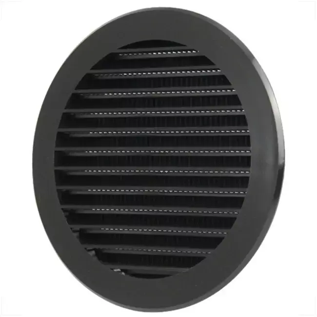 Grille à ailettes diamètre 100 mm noir - VR100M