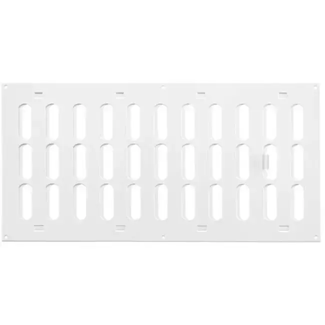 Grille métal réglable 400 x 200 mm blanc - MR4020R - RAL9016