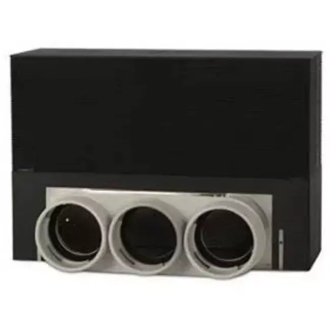 Diffuseur mural supérieur Vent-Axia Uniflexplus 3 x Ø69 incl. 2 x Ø69mm couvercles d‘étanchéité