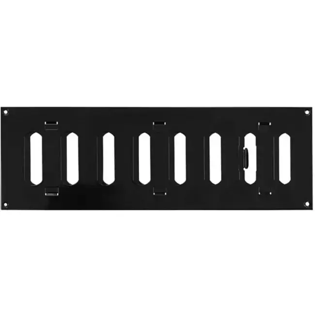 Grille métal réglable 300 x 100 mm noir - MR3010RM - RAL9005