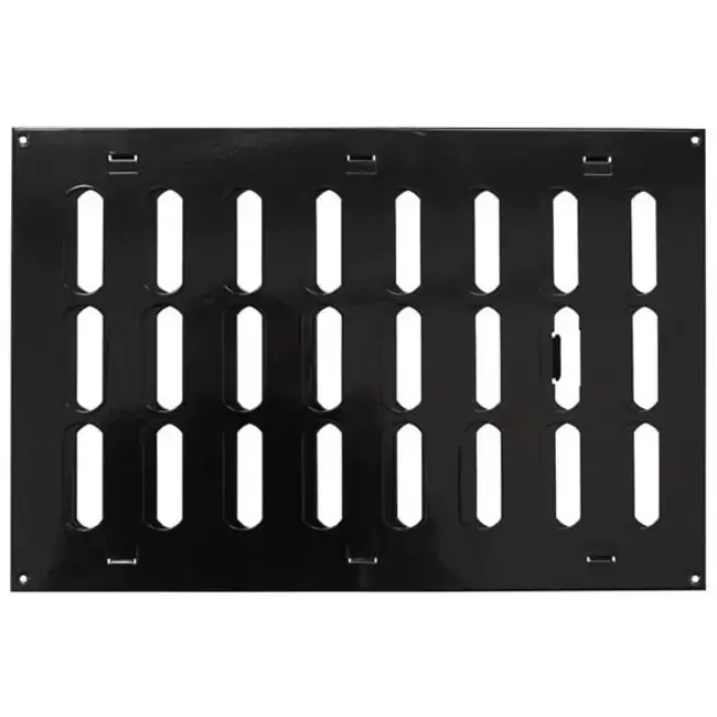 Grille métal réglable 300 x 200 mm noir - MR3020RM - RAL9005