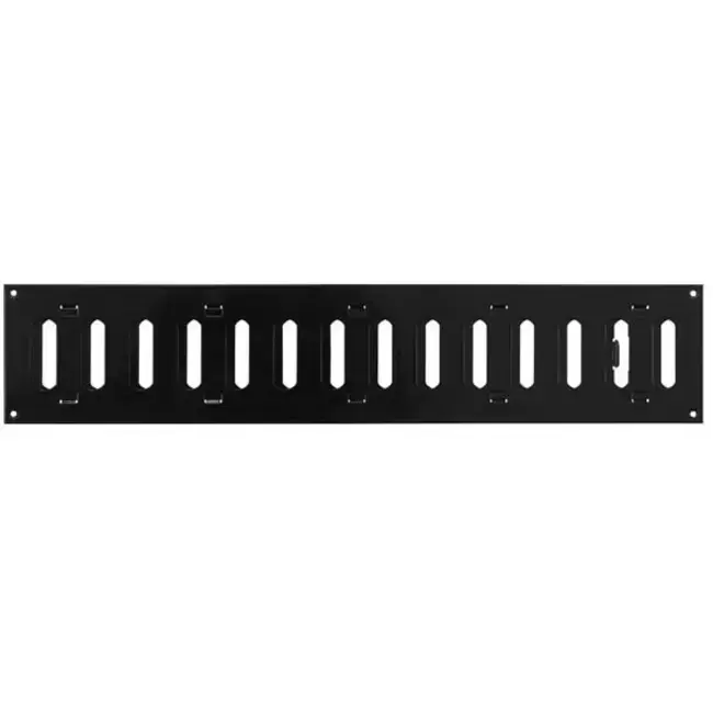 Grille métal réglable 500 x 100 mm noir - MR5010RM - RAL9005