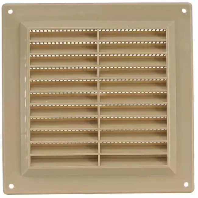 Grille de ventilation carrée grillagée 150 x 150 mm beige - VR1515Y