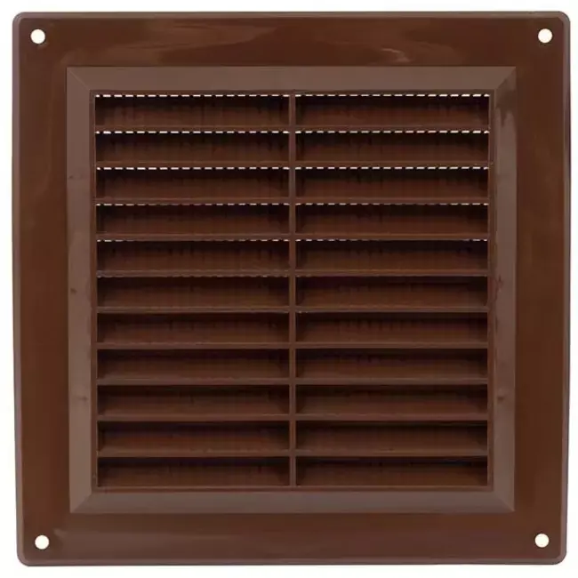 Grille de ventilation carrée grillagée 150 x 150 mm marron - VR1550B