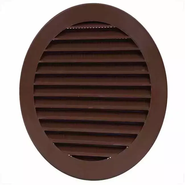 Grille à ailettes diamètre 100 mm marron - VR100B