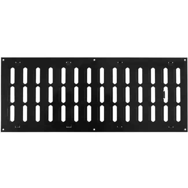 Grille métal réglable 500 x 200 mm noir - MR5020RM - RAL9005