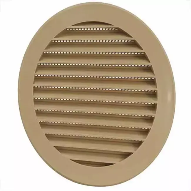 Grille à ailettes diamètre 100 mm beige - VR100Y