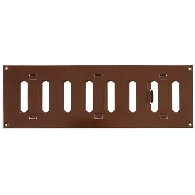 Grille métal réglable 300 x 100 mm marron - MR3010RB - RAL8016