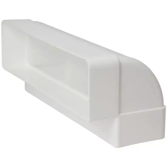 Coude vertical rectangulaire en plastique à 90° 220x90mm - KLV29-90
