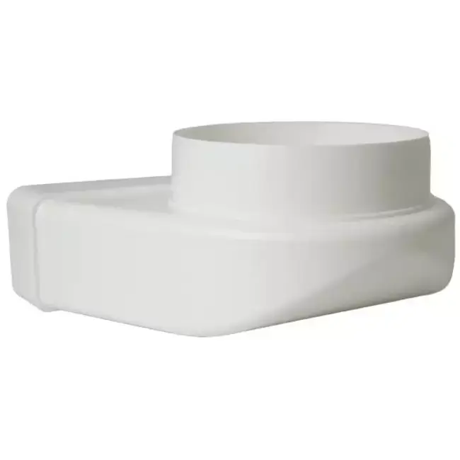 Coude vertical rectangulaire en plastique à 90° Ø150mm - 220x90mm KLD29-150