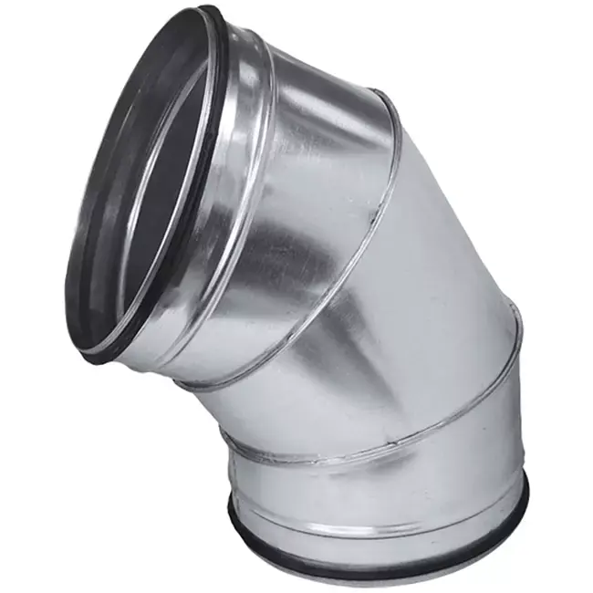 Coude spiralé rond 60° Ø 250 mm pour conduit rigide galvanisé