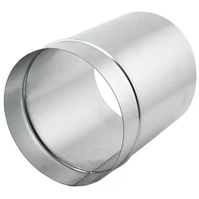 Raccord coulissant rallongé pour tube spiro 125 mm (sendz. zingué)