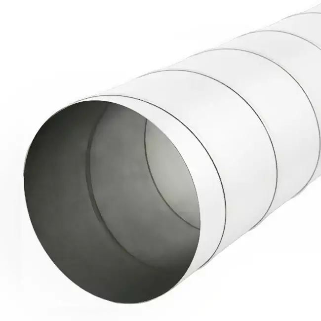 Conduit rigide galvanisé Ø 200 mm longueur 1,5 mètre - galvanisé - sur mesure RAL9010
