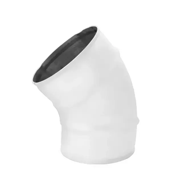 Coude spiralé rond 45° Ø 100 mm pour conduit rigide galvanisé - sur mesure RAL9010