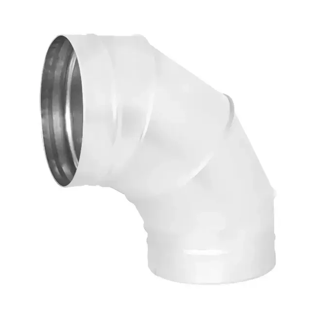 Coude spiralé rond 90° Ø 250 mm pour conduit rigide galvanisé - sur mesure RAL9010