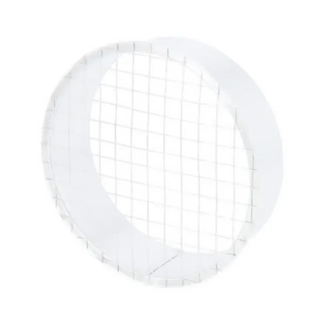 Grille tubulaire Ø 100 mm avec maille pour conduit rigide galvanisé - sur mesure RAL9010