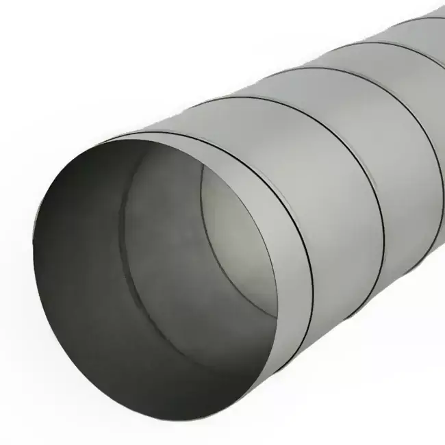 Conduit rigide galvanisé Ø 250 mm longueur 1,5 mètre - galvanisé - sur mesure RAL7035