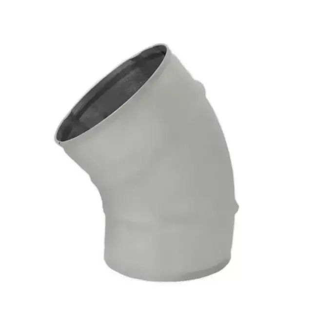 Coude spiralé rond 45° Ø 80 mm pour conduit rigide galvanisé - sur mesure RAL7035