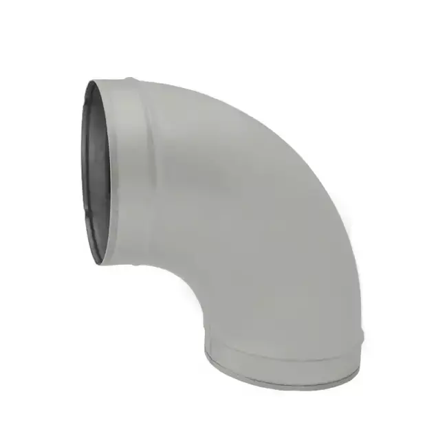 Coude spiralé rond 90° Ø 160 mm pour conduit rigide galvanisé - sur mesure RAL7035