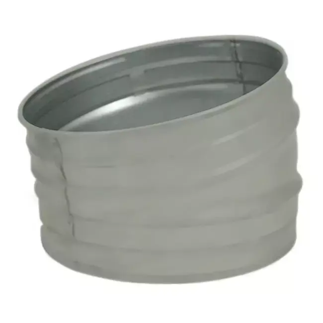 Coude rond spiralé 15° Ø 200 mm - sur mesure RAL7035