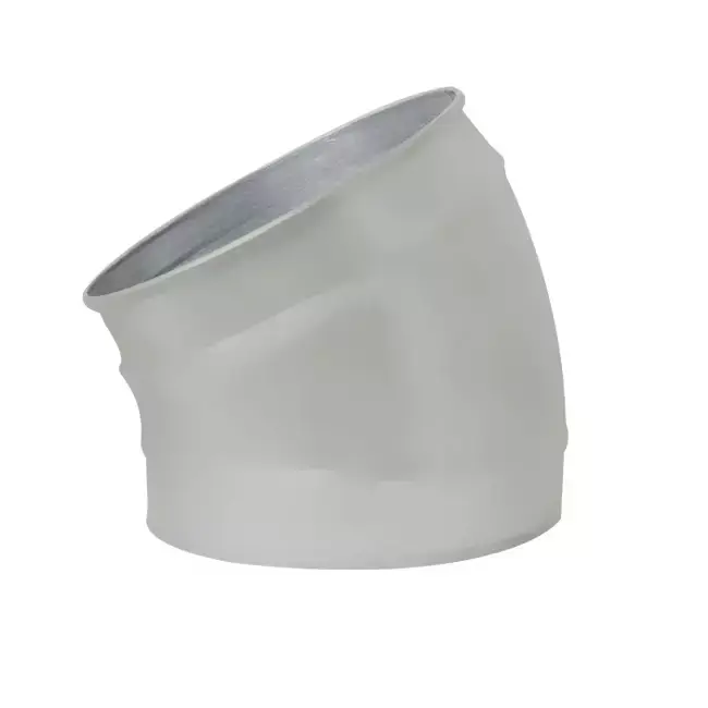 Coude spiralé rond 30° Ø 200 mm pour conduit rigide galvanisé - sur mesure RAL7035