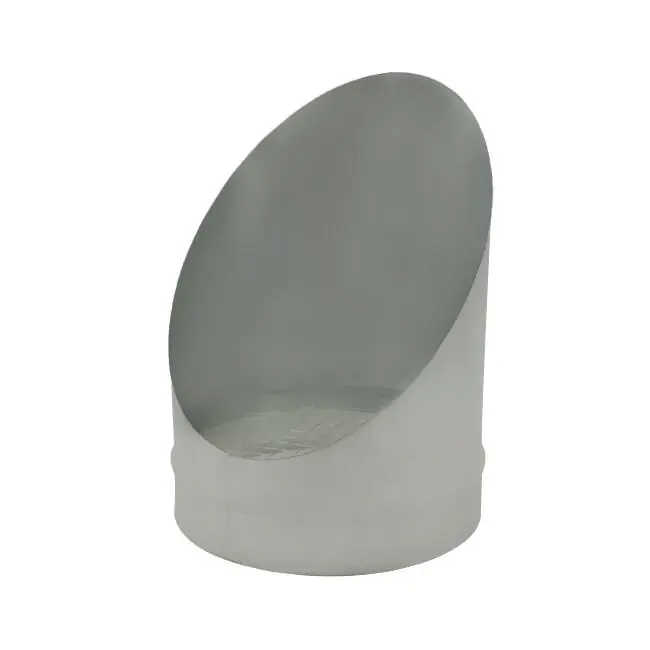 Grille tubulaire à 45 degrés avec diamètre de maille 150 mm - sur mesure RAL7035