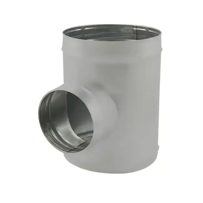 Té de Ø 315 mm - Ø 200 mm pour conduit rigide galvanisé (90°) - sur mesure RAL7035