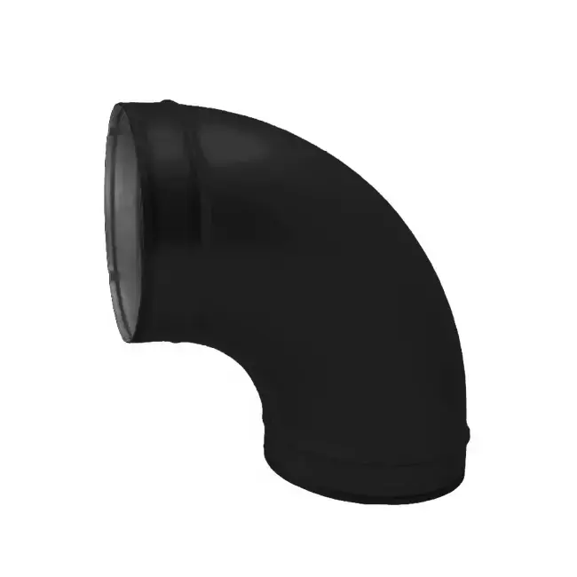 Coude spiralé rond 90° Ø 200 mm pour conduit rigide galvanisé - sur mesure RAL9005