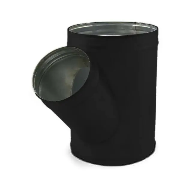 Té de Ø 315 mm - Ø 315 mm pour conduit rigide galvanisé (45°) - sur mesure RAL9005