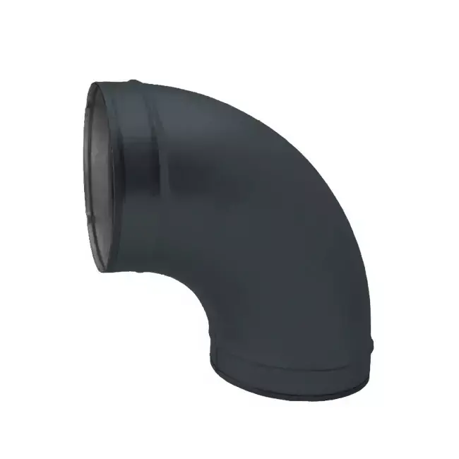Coude spiralé rond 90° Ø 125 mm pour conduit rigide galvanisé - sur mesure RAL7016