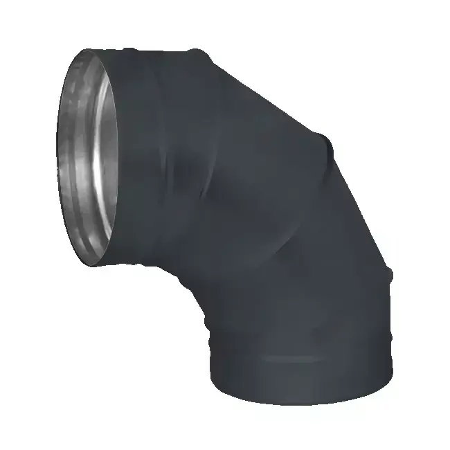 Coude spiralé rond 90° Ø 250 mm pour conduit rigide galvanisé - sur mesure RAL7016